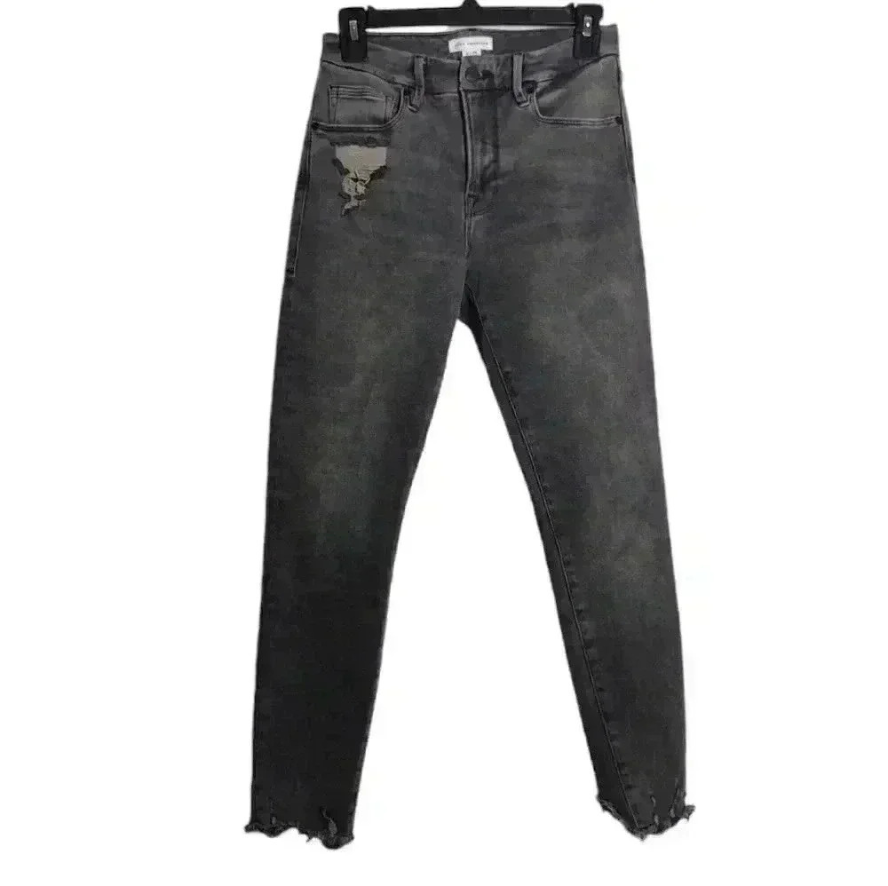 GOOD AMERICAN Grey Wash Mid-rise Stretchy Skinny Jeans Size 2/26
